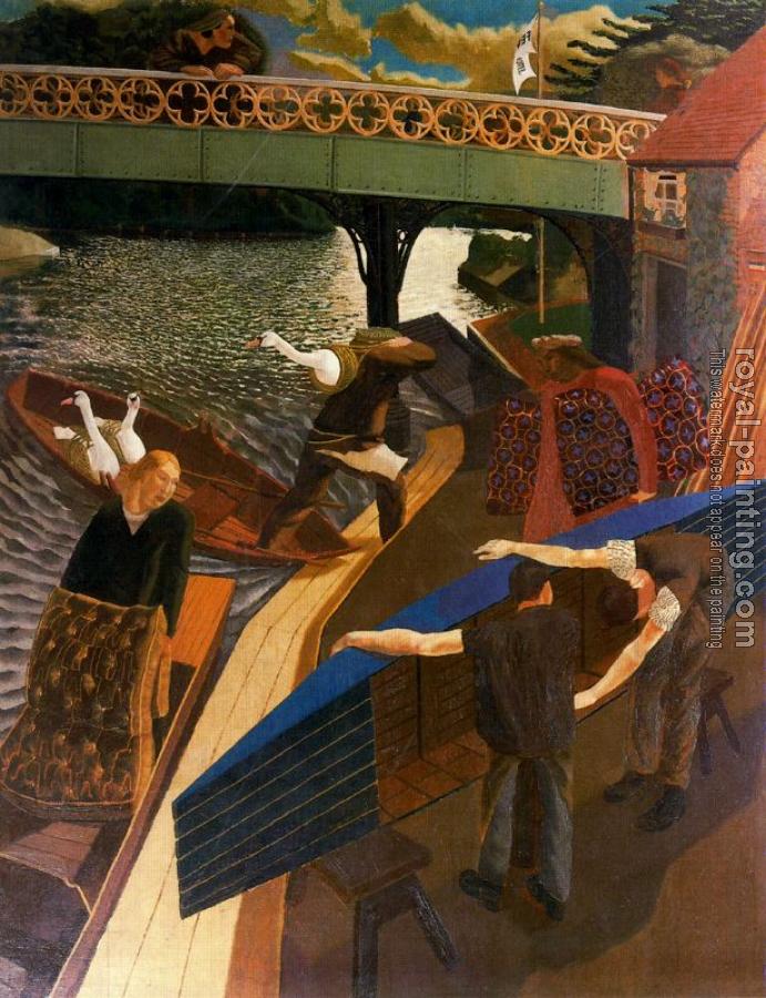 Stanley Spencer : Swan Upping at Cookham